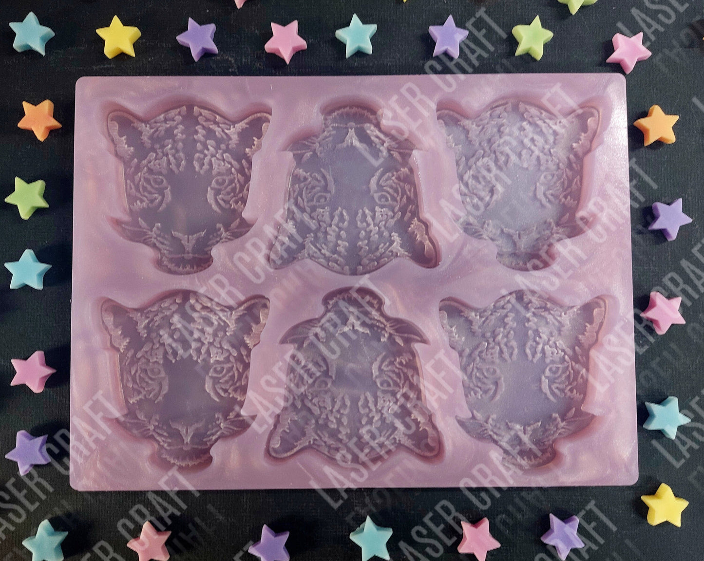 Leopard Head Animal Silicone Mould