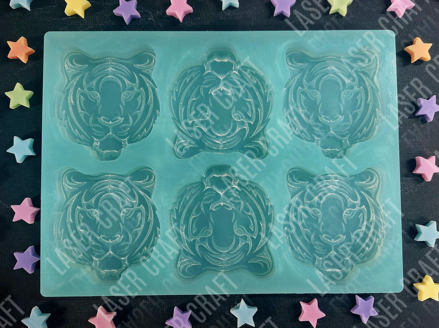 Tiger Head Animal Silicone Mould