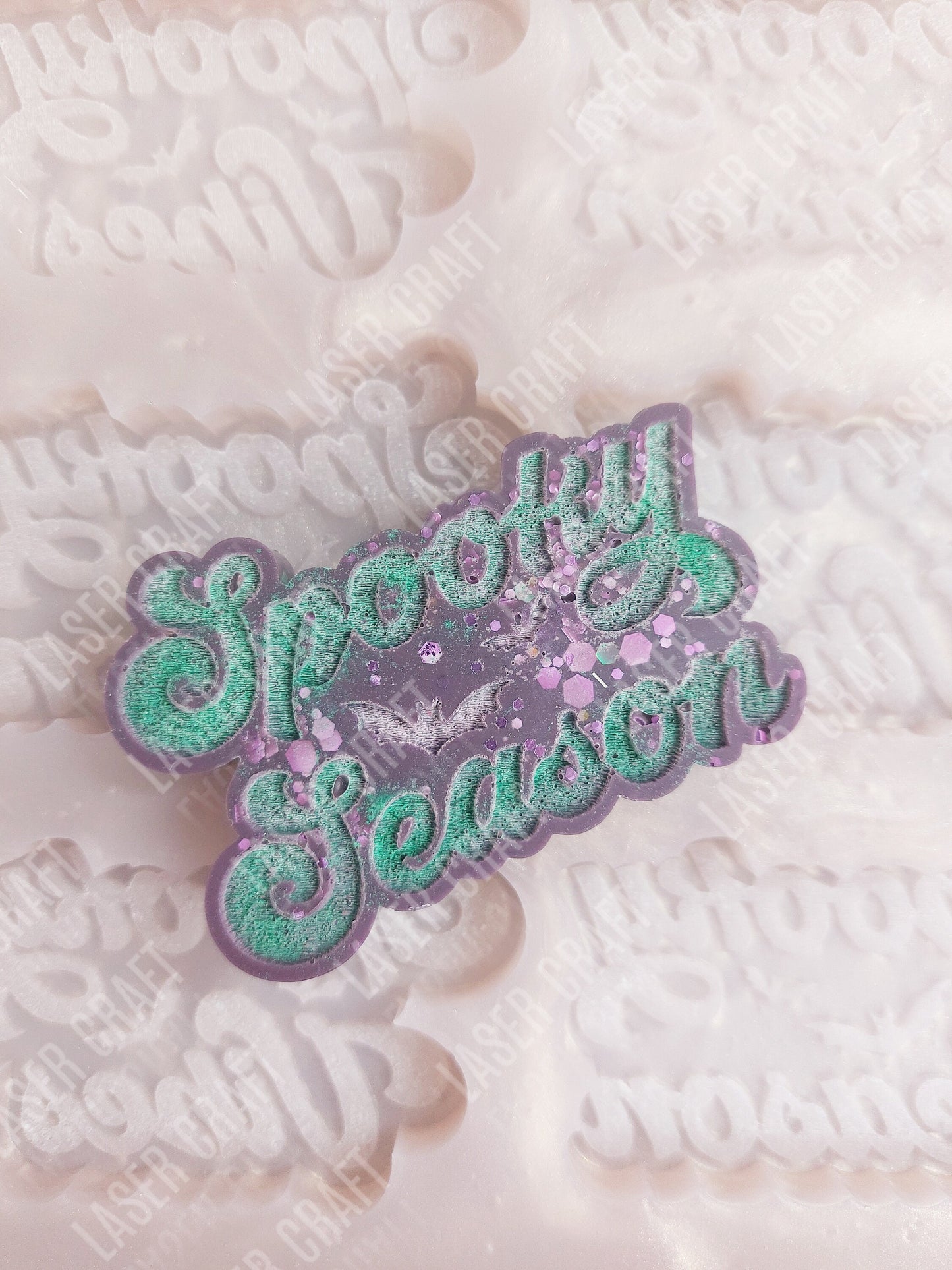 Spooky Season/Spooky Vibes 6 Cell Silicone Mould for wax, soap resin etc