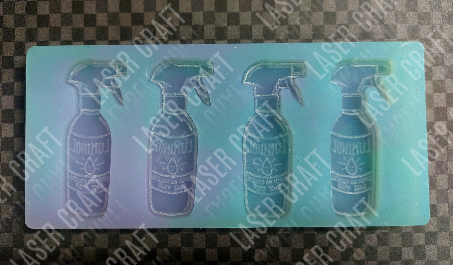 Luminol bottle silicone mould for resin 3mm thick