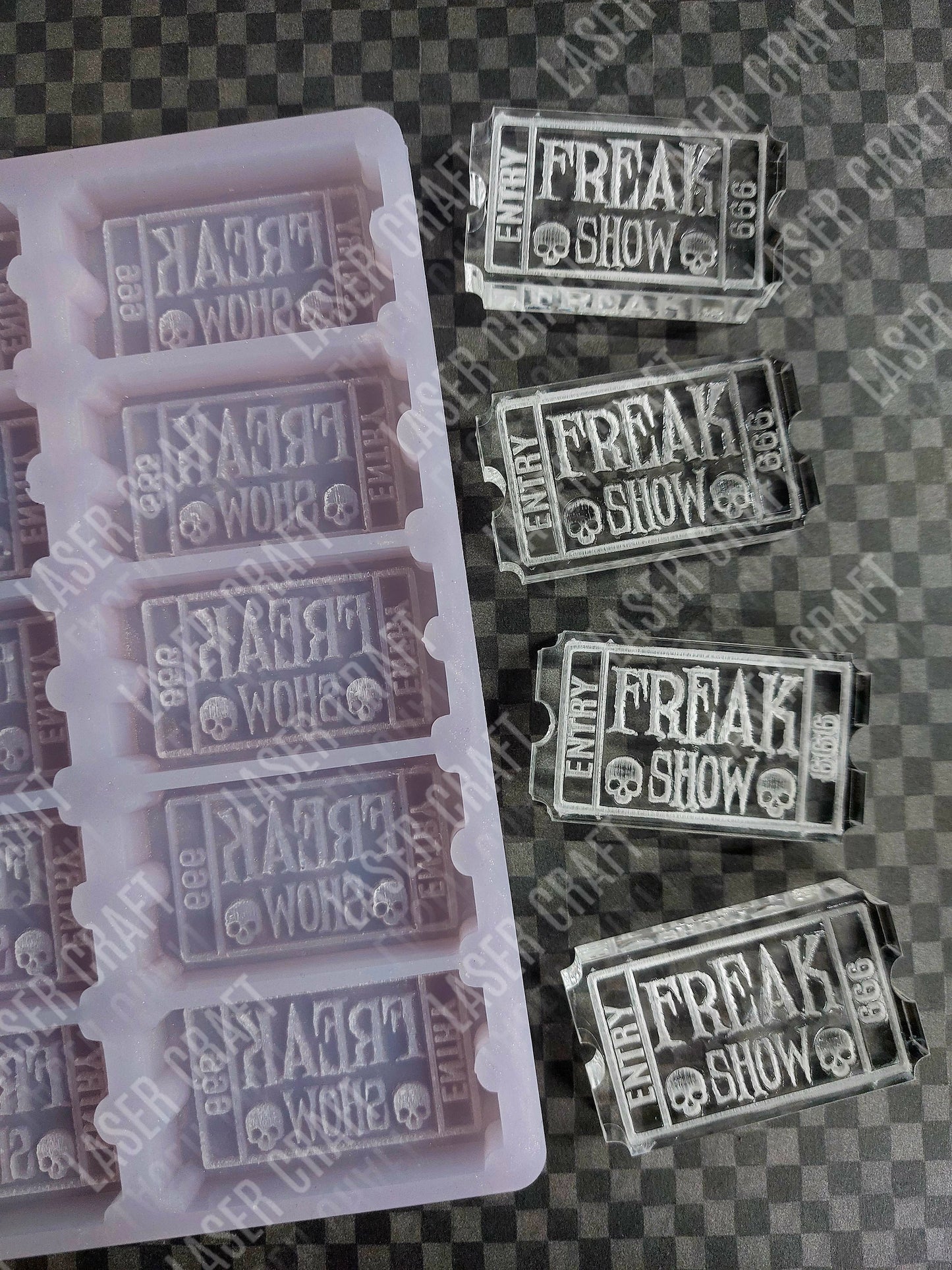 Freak Show 10 Cell Silicone Mould for wax, soap resin etc