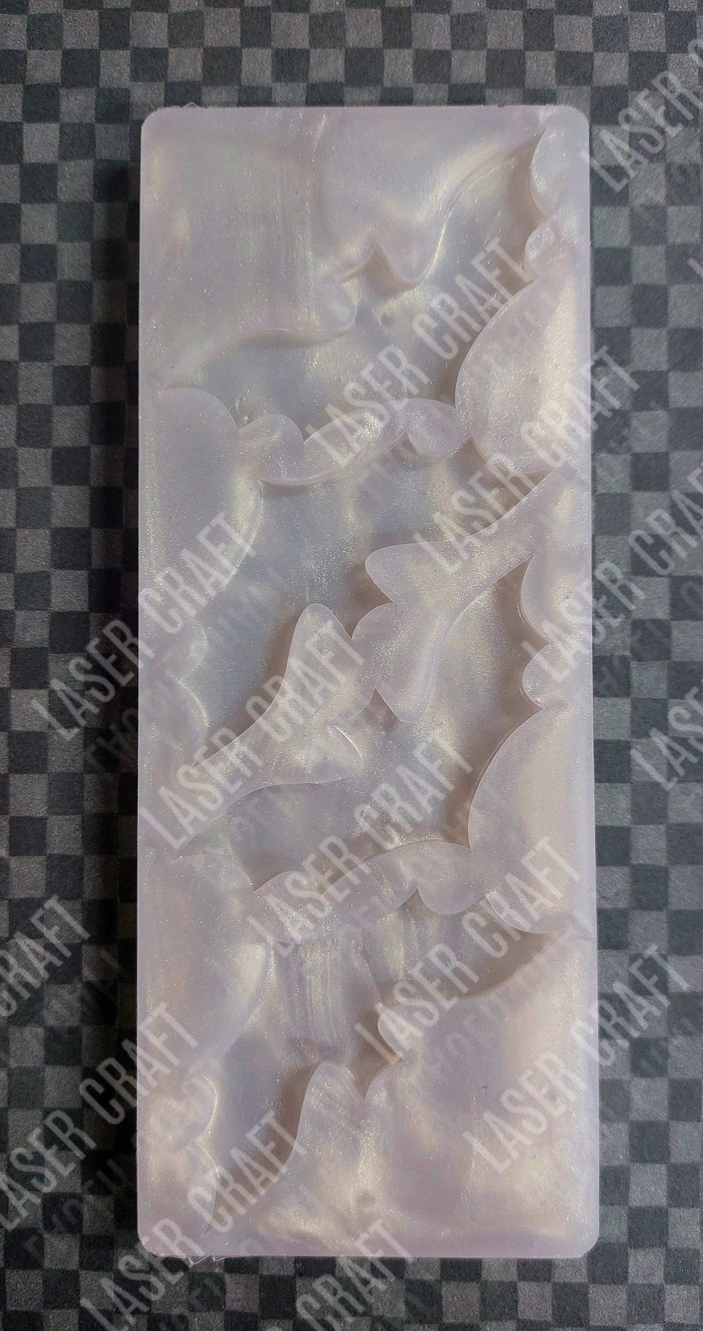 Bat silicone mould for resin hair clips, charms etc 3mm thick