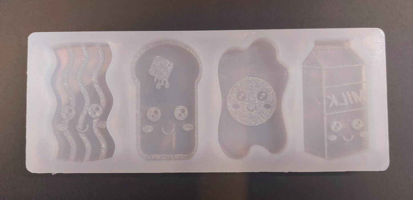 Kawaii Breakfast 5mm Thick Resin Mould