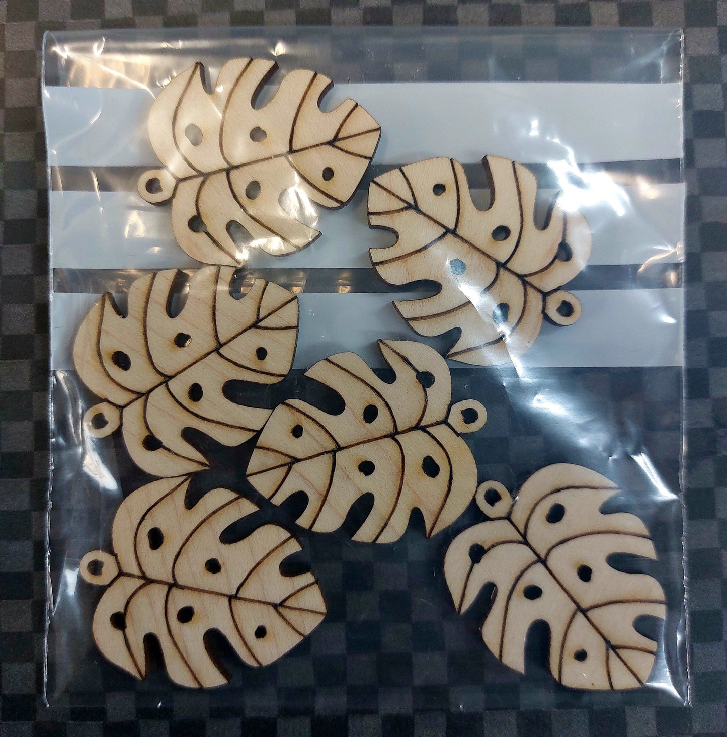 Earrings Monstera Leaf, Laser Cut Solid Maple Wood Monstera Leaf Earring Blanks, Jewellery Making