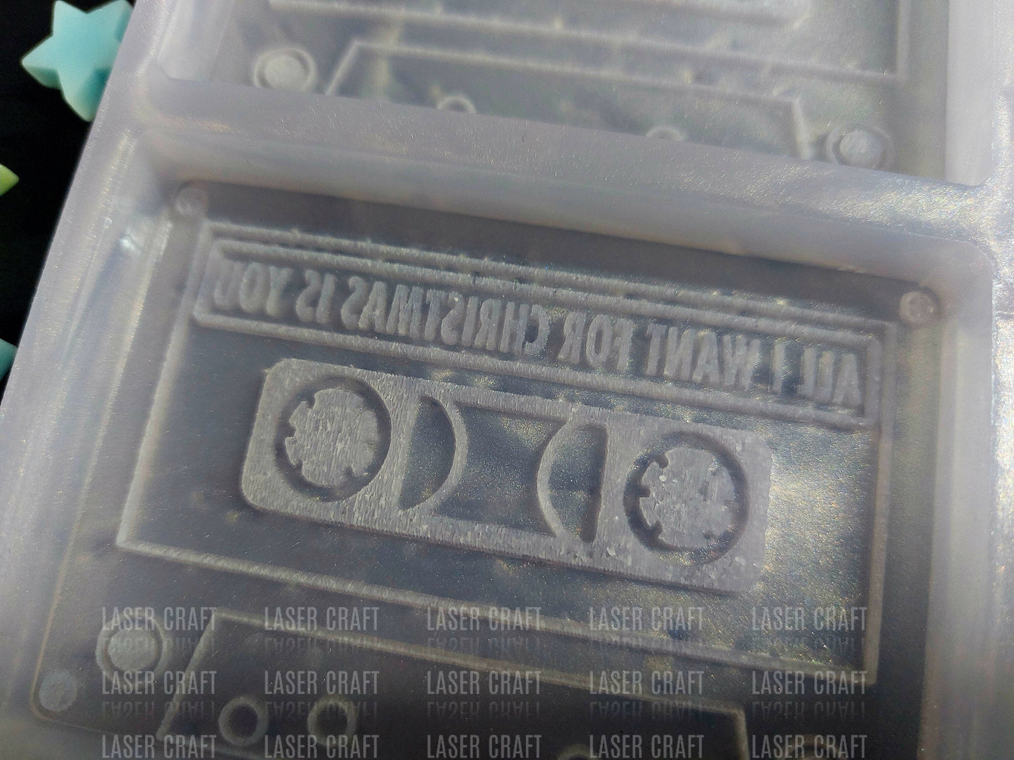 Christmas Cassette Tape Mould for wax, resin, soap etc