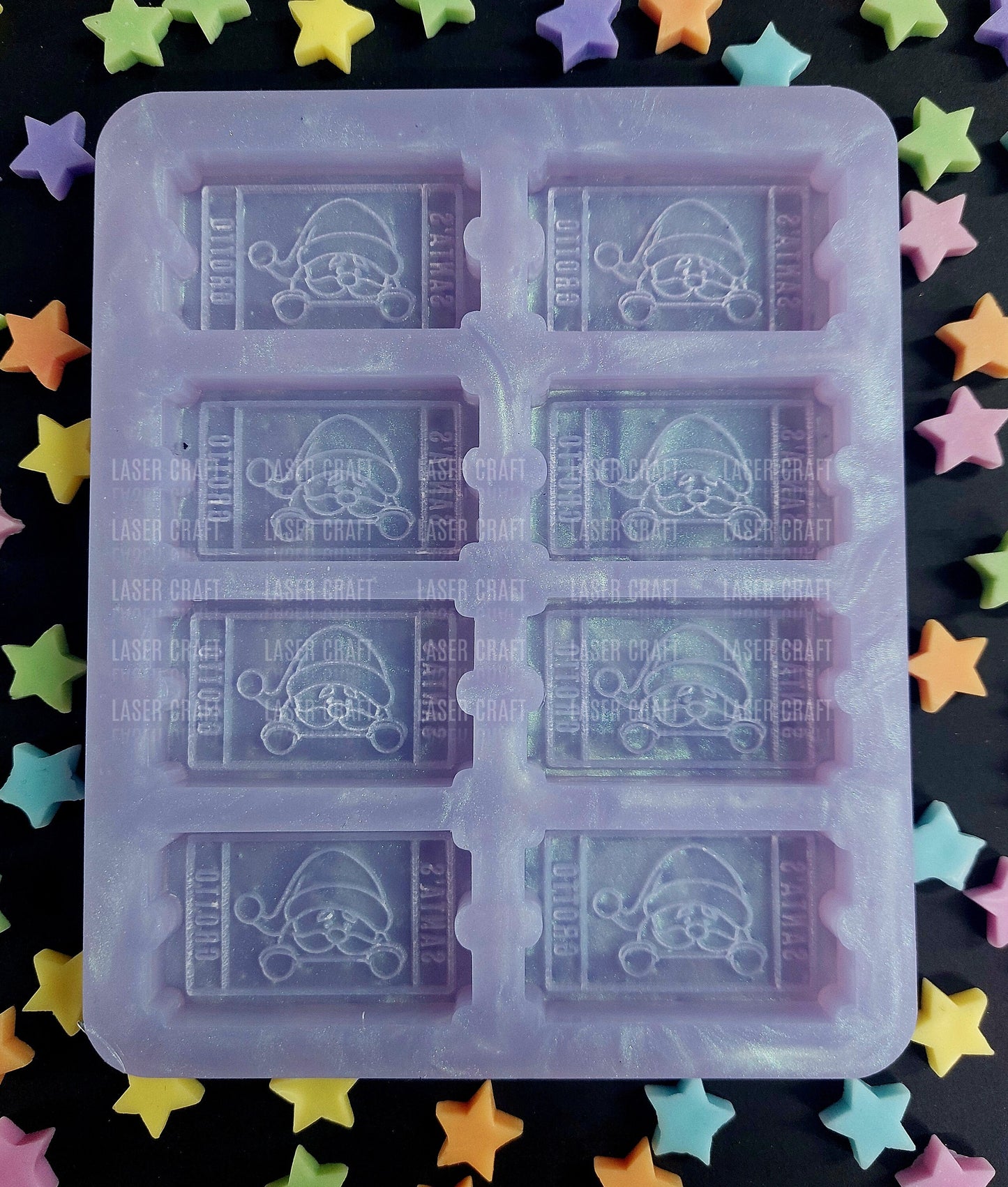 Santa's Grotto Ticket Silicone Mould for wax melts, resin and more