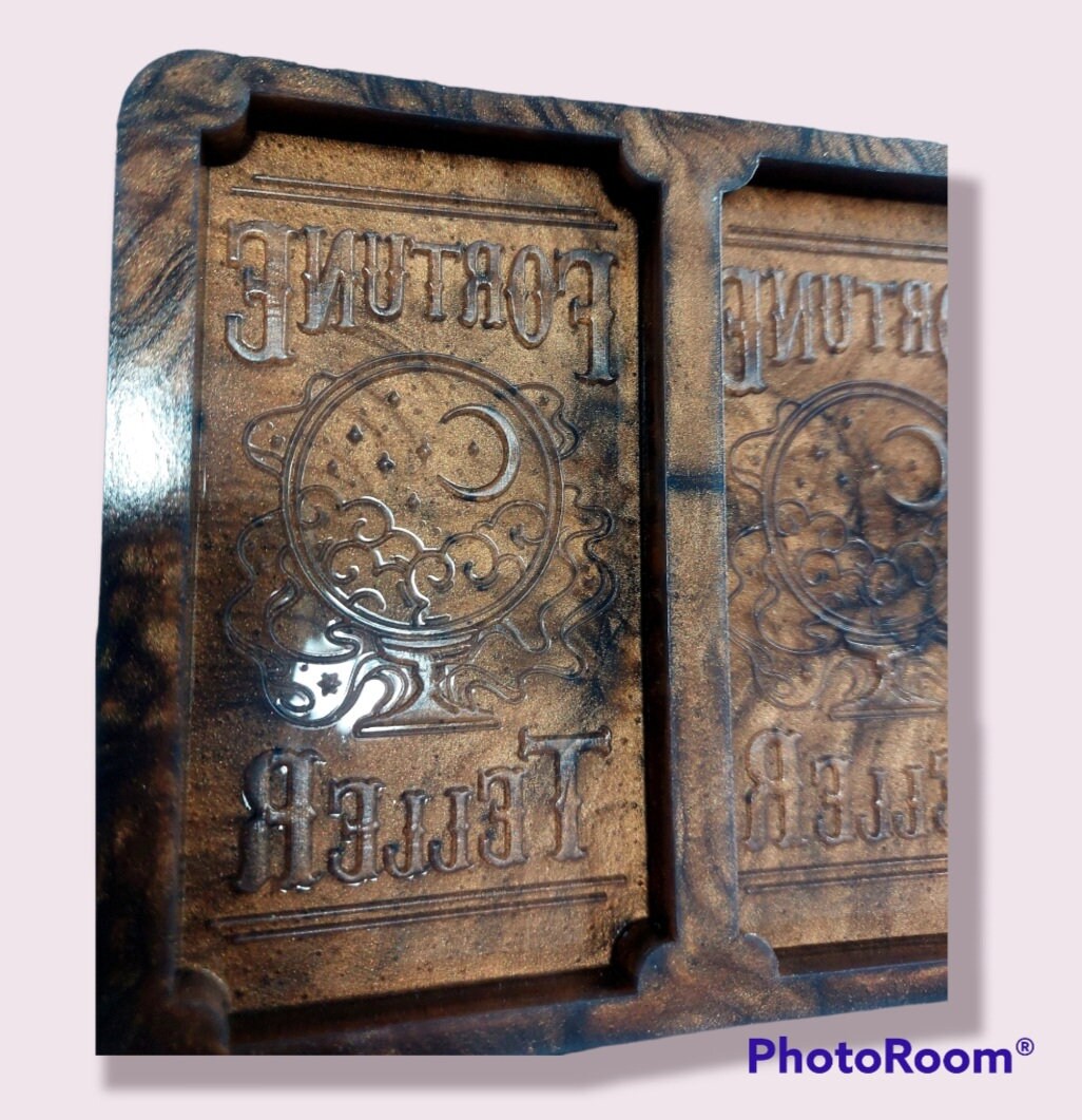 Fortune Teller Ticket 2 Cell Silicone Mould for wax resin soap
