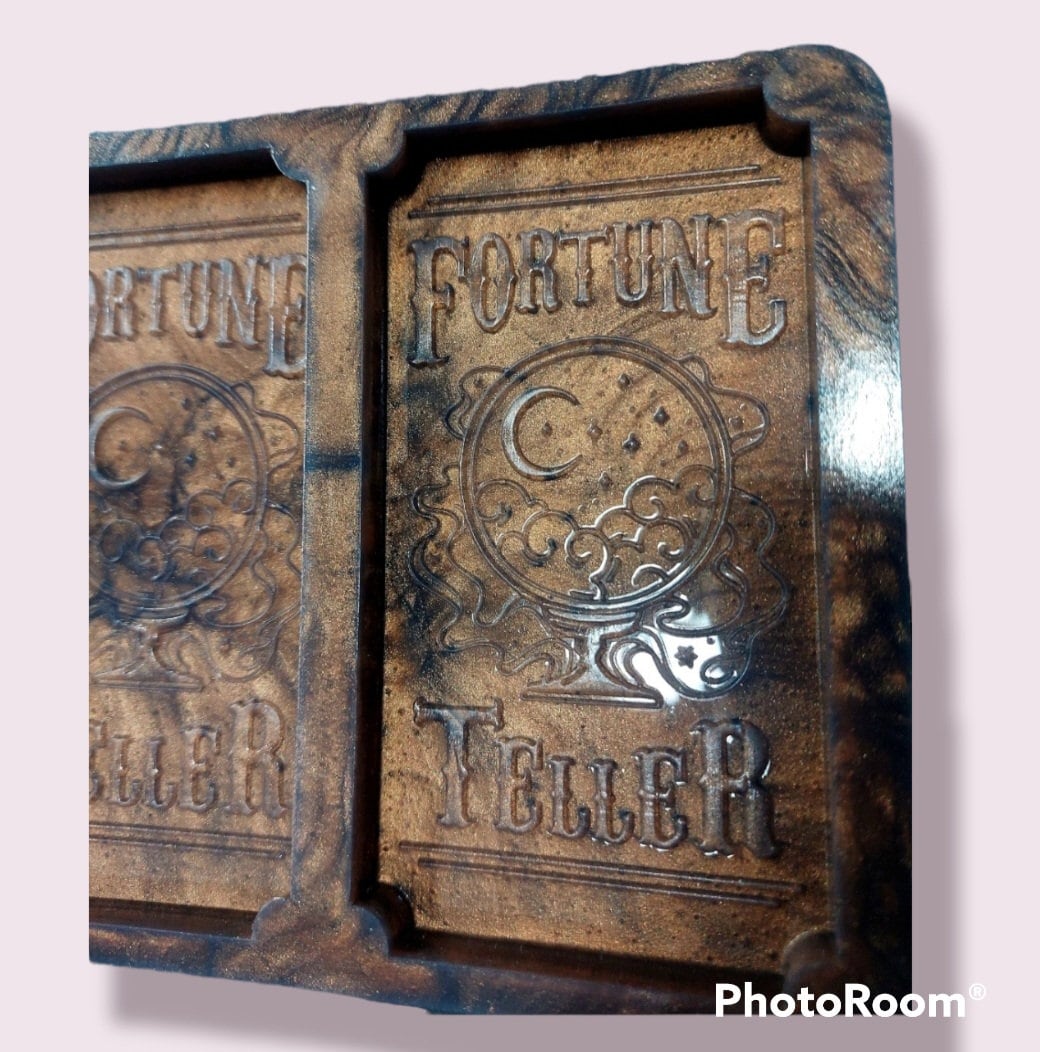 Fortune Teller Ticket 2 Cell Silicone Mould for wax resin soap