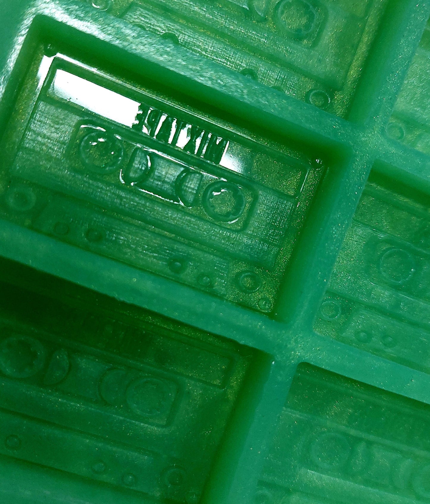 Cassette Tape 8 Cell Silicone Mould for wax, resin, soap
