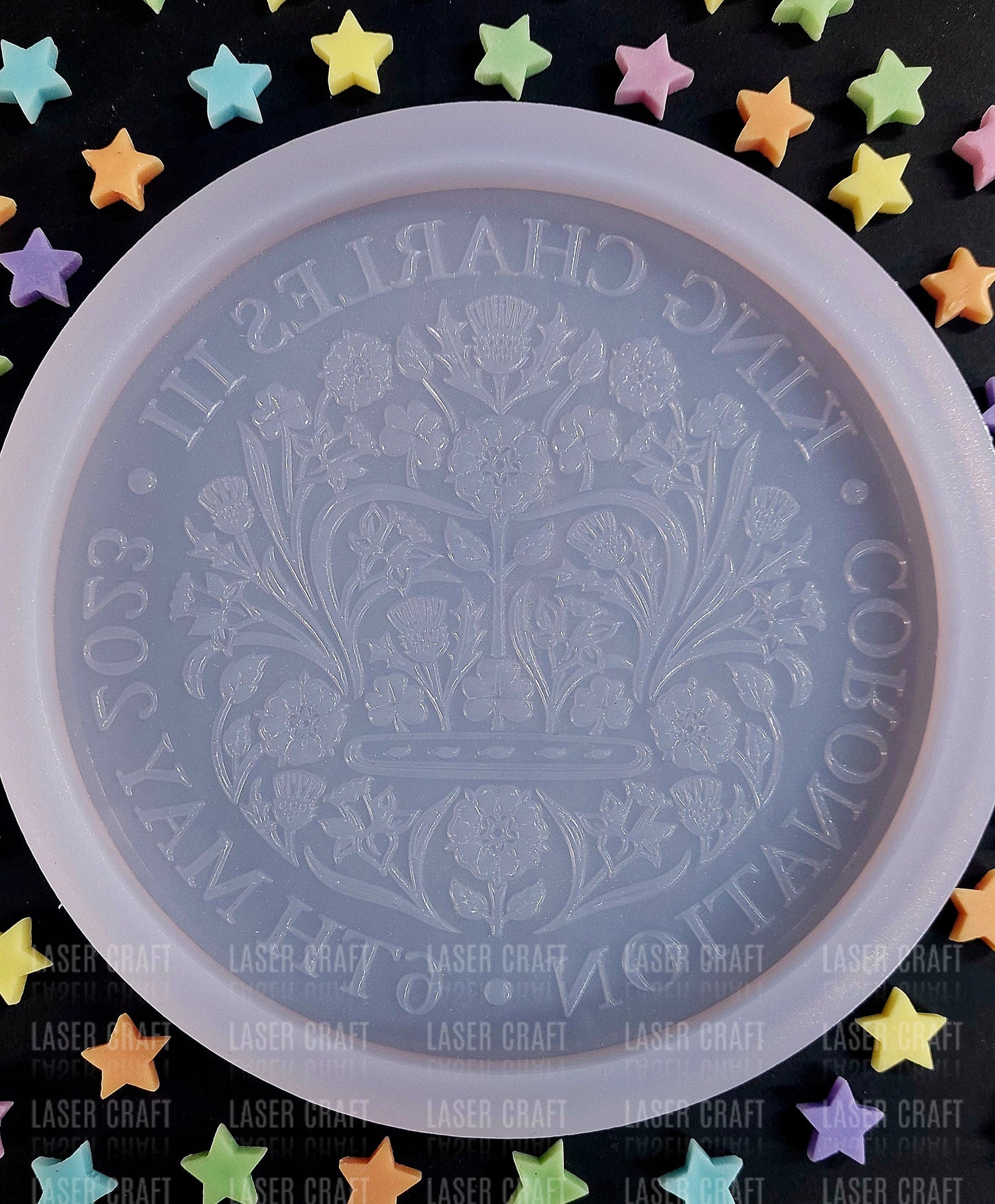 King Coronation Large Disc Mould for wax, resin, jesmonite etc