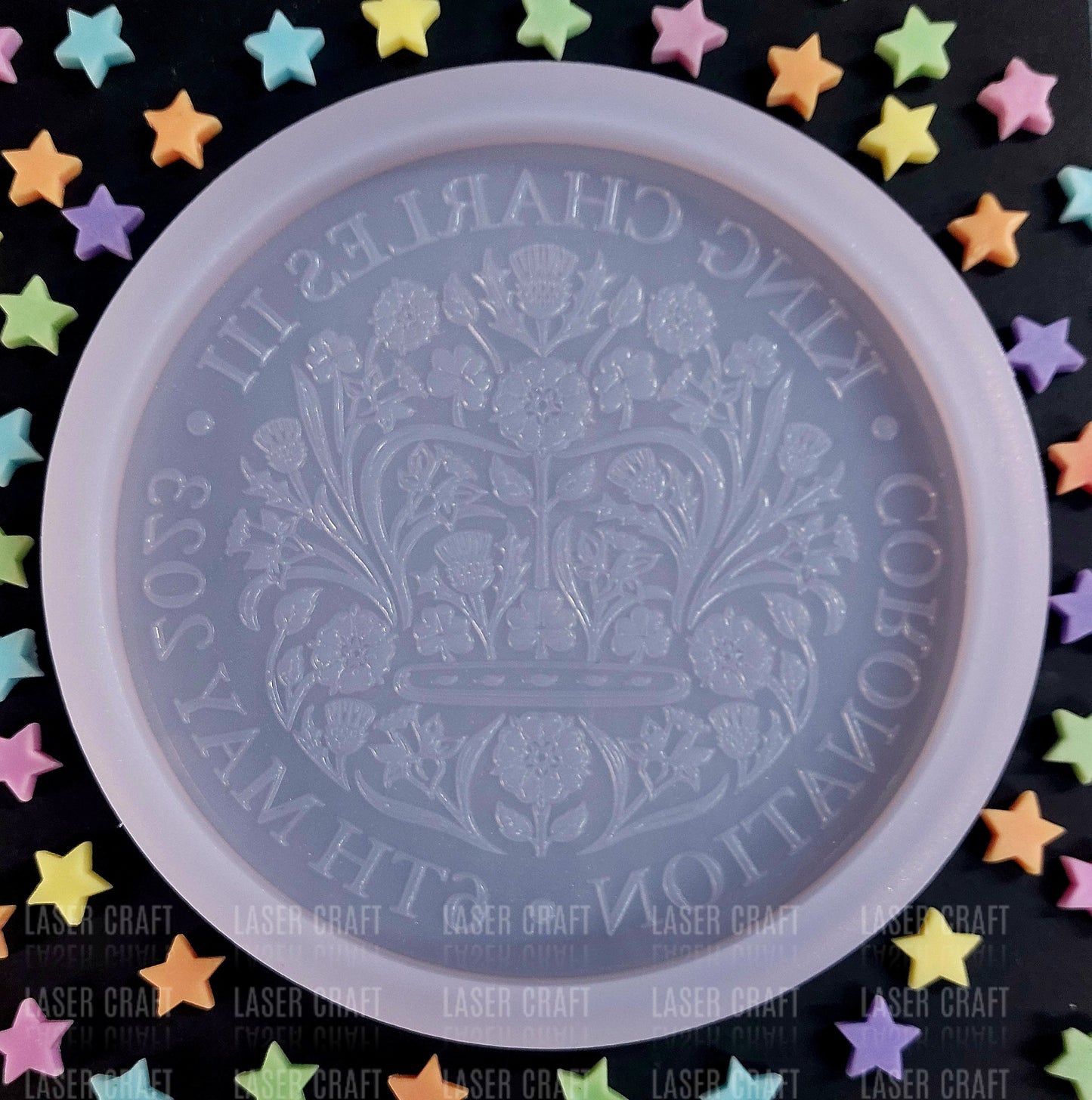 King Coronation Large Disc Mould for wax, resin, jesmonite etc