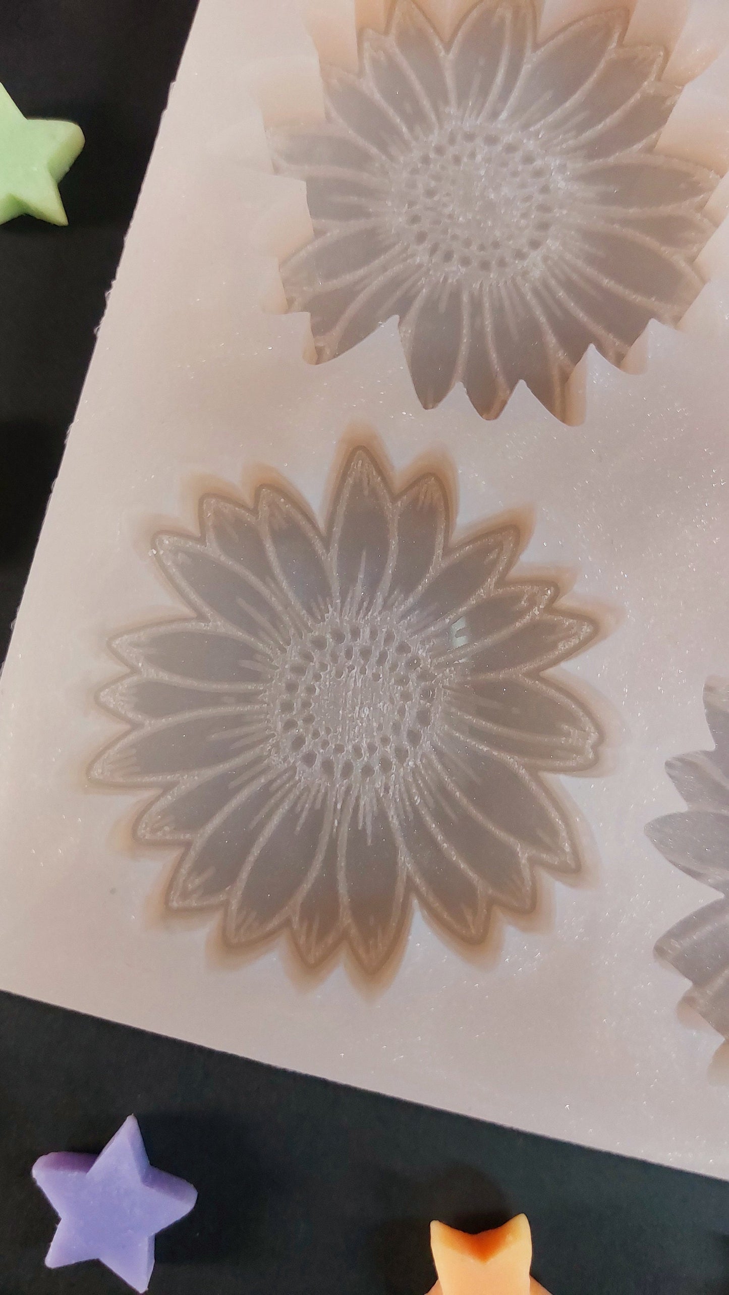 Sunflower 6 Cell Mould for wax, resin, jesmonite etc