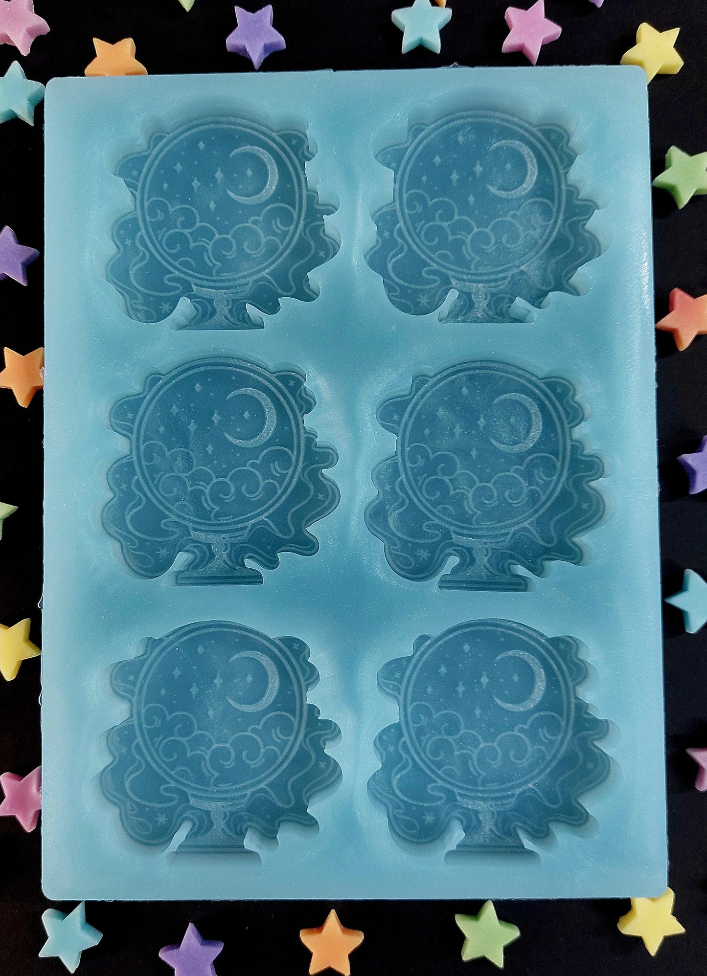 Crystal Ball 6 Cell Mould for wax, resin, jesmonite etc