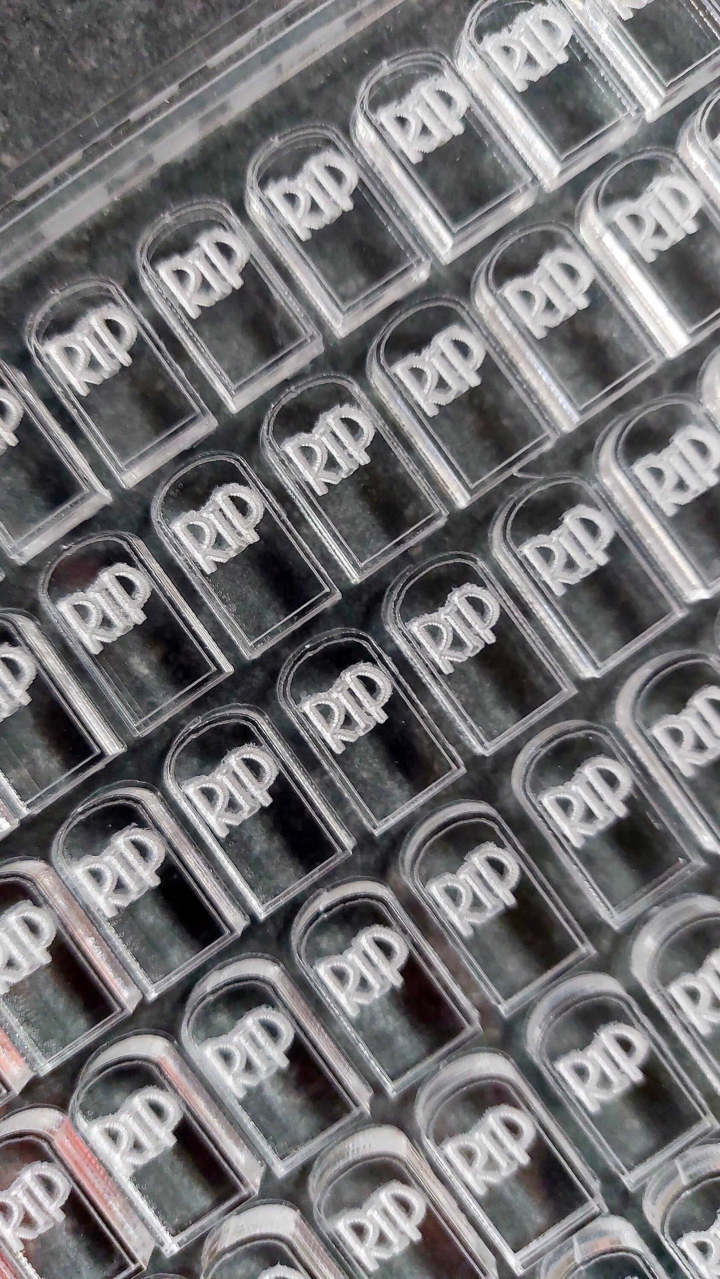 RIP Headstones Scoopable Silicone Mould for wax, resin, soap etc
