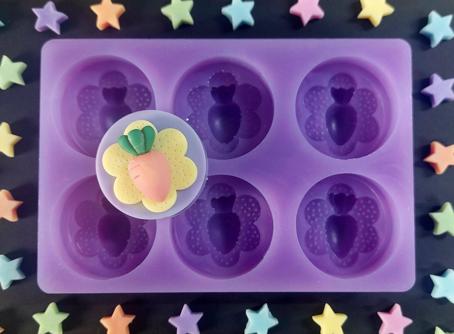 Carrot Tops Silicone Mould for wax, resin, jesmonite, soap etc