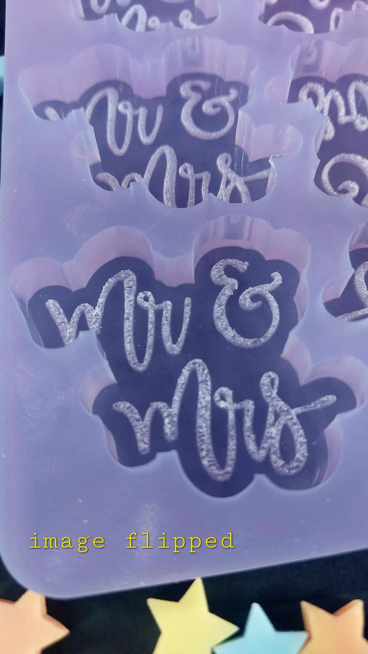 Mr & Mrs 6 Cell Mould for wax, resin, jesmonite etc