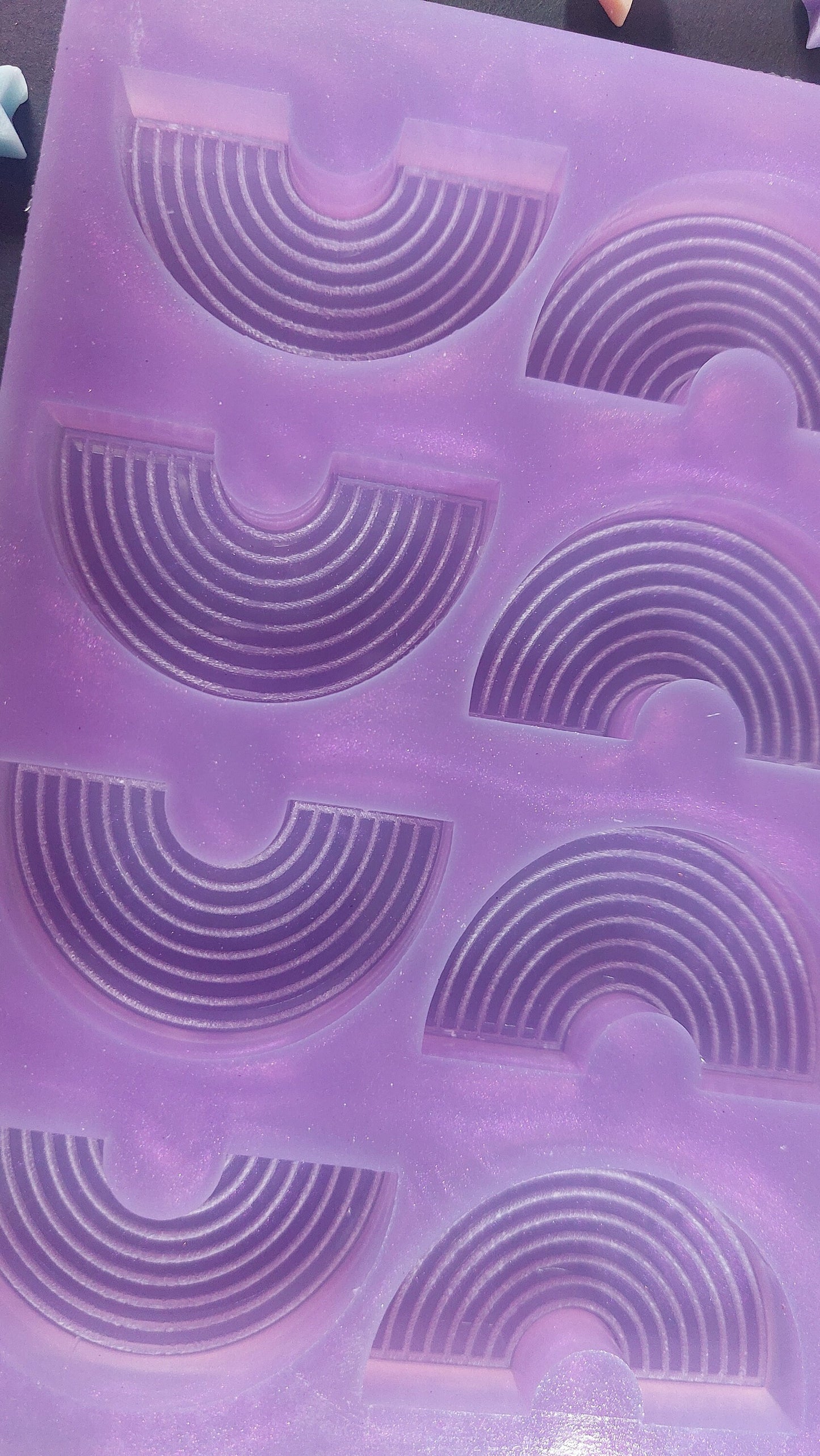 Rainbow 8 Cell Mould for wax, resin, jesmonite, plaster etc