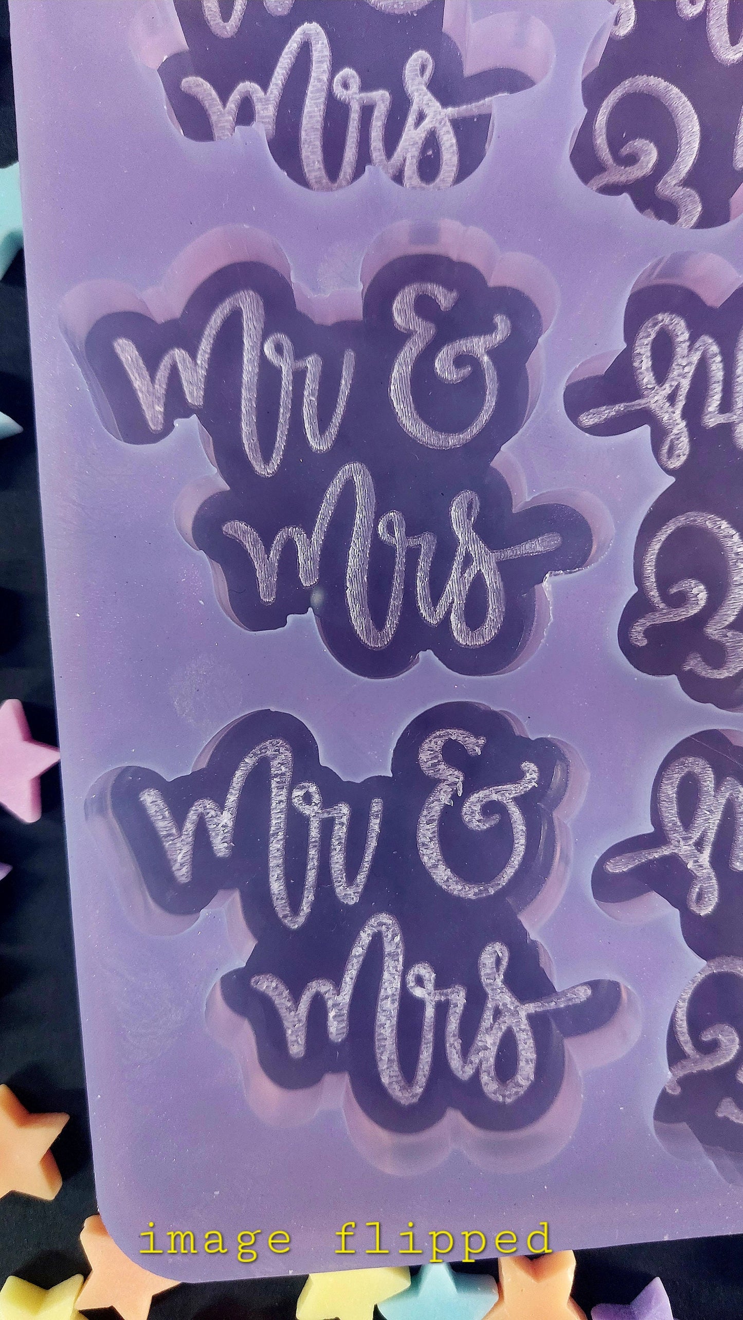 Mr & Mrs 6 Cell Mould for wax, resin, jesmonite etc