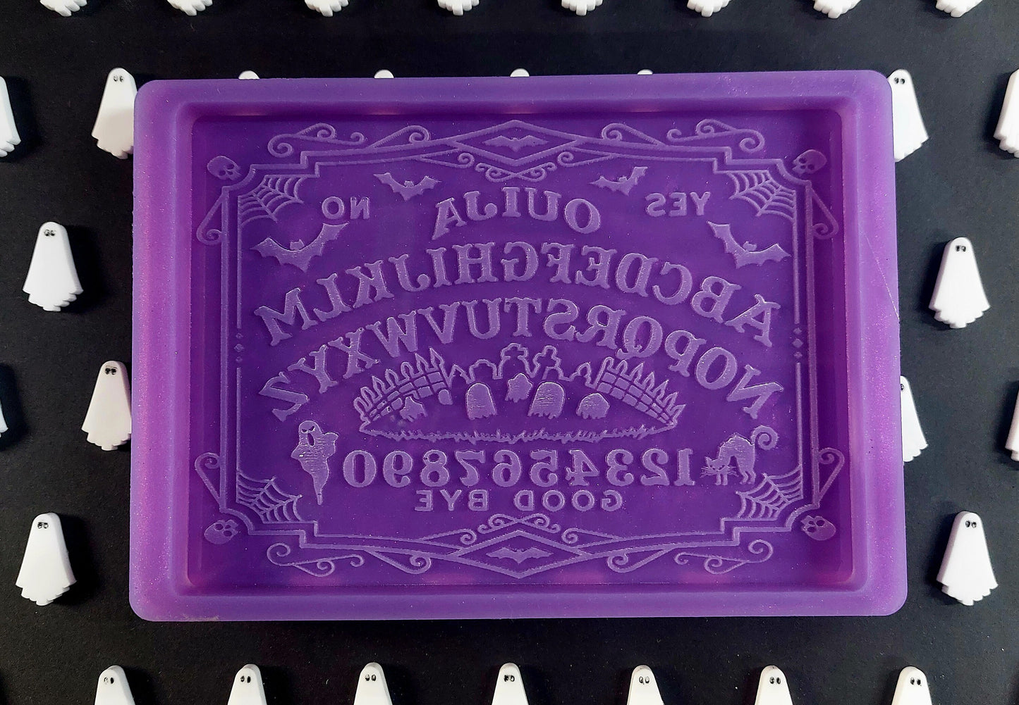 Ouija Board Silicone Mould for wax resin soap (small slab)