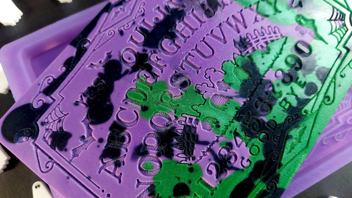 Ouija Board Silicone Mould for wax resin soap (small slab)