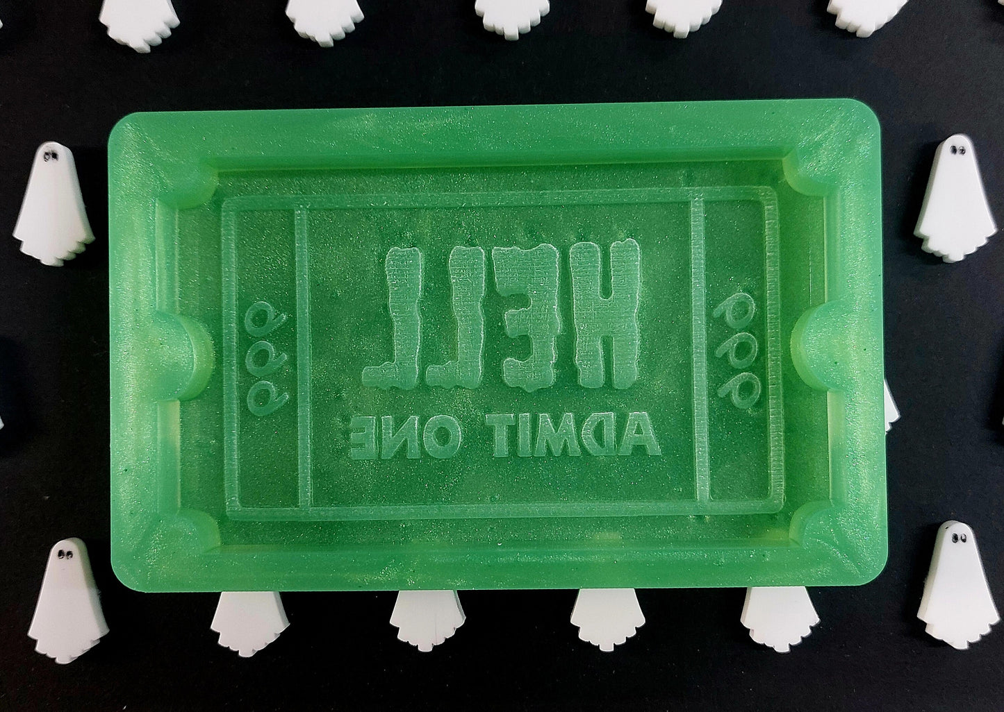 Hell Admit One Ticket Silicone Mould for wax, resin and more
