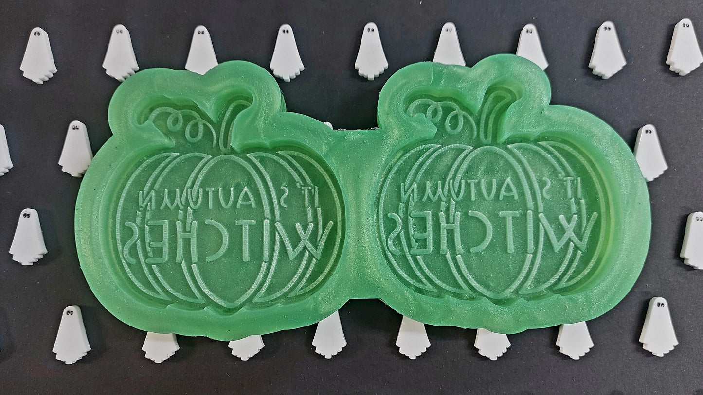 Its Autumn Witches - Double Pumpkin Silicone Mould for wax, resin, soap