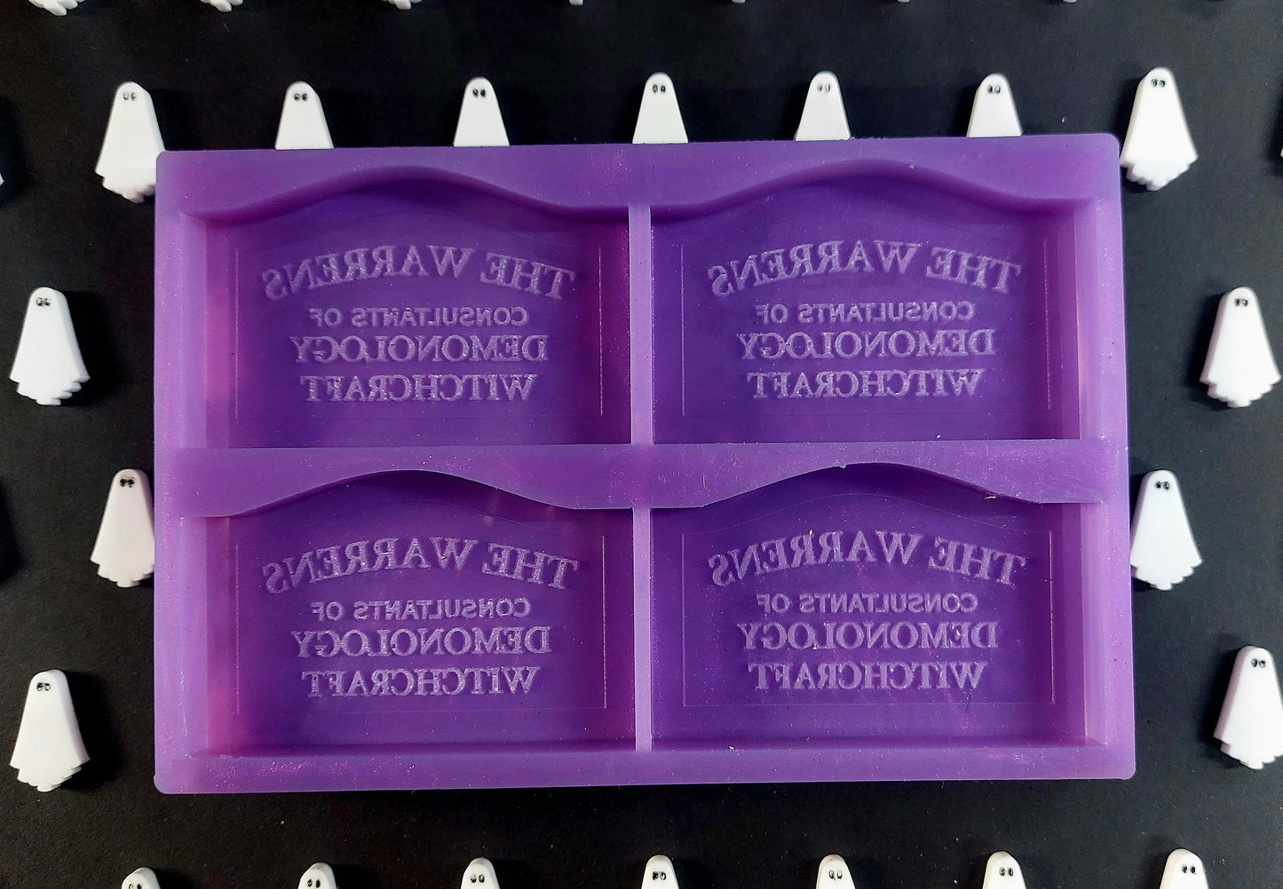 Creepy Sign 4 cell Silicone Mould for wax resin soap etc