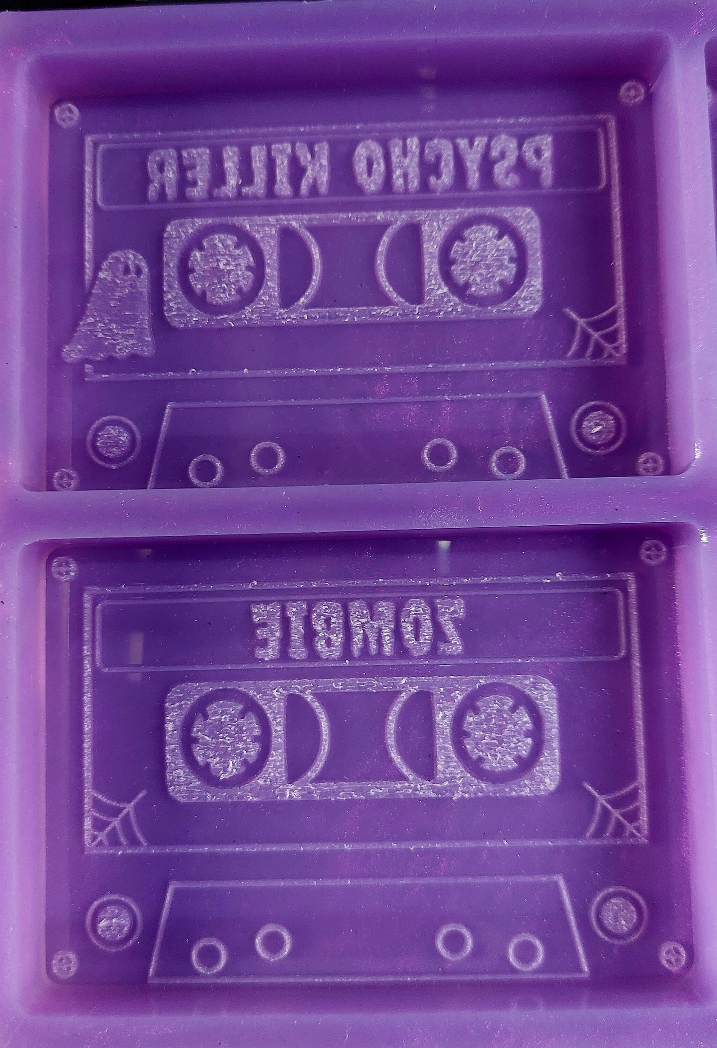 Halloween Songs Cassette Tape Mould for wax, resin, soap etc