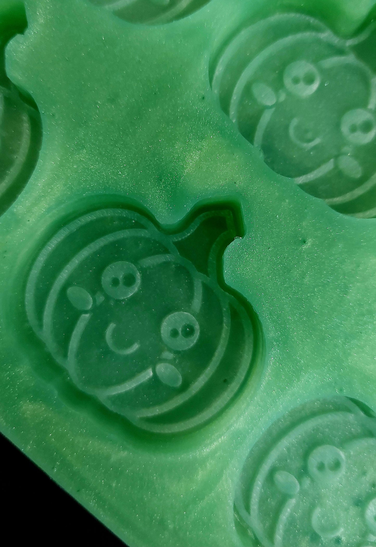 Kawaii Pumpkin 6 Cell Mould for wax, resin, jesmonite etc