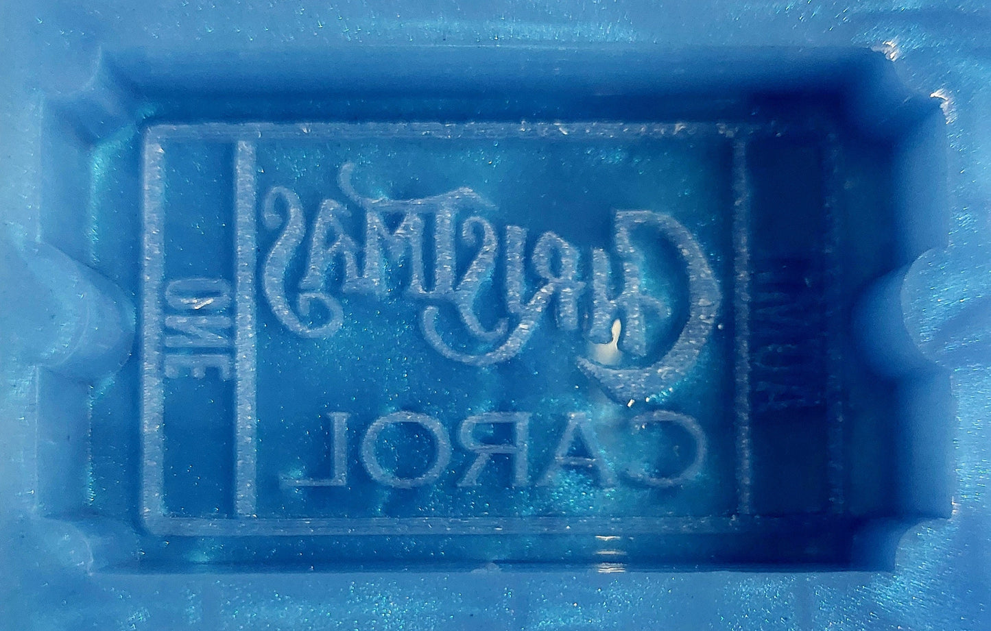 Christmas Carol Ticket 8 Cell Silicone Mould for wax, resin and more (HBbox size)