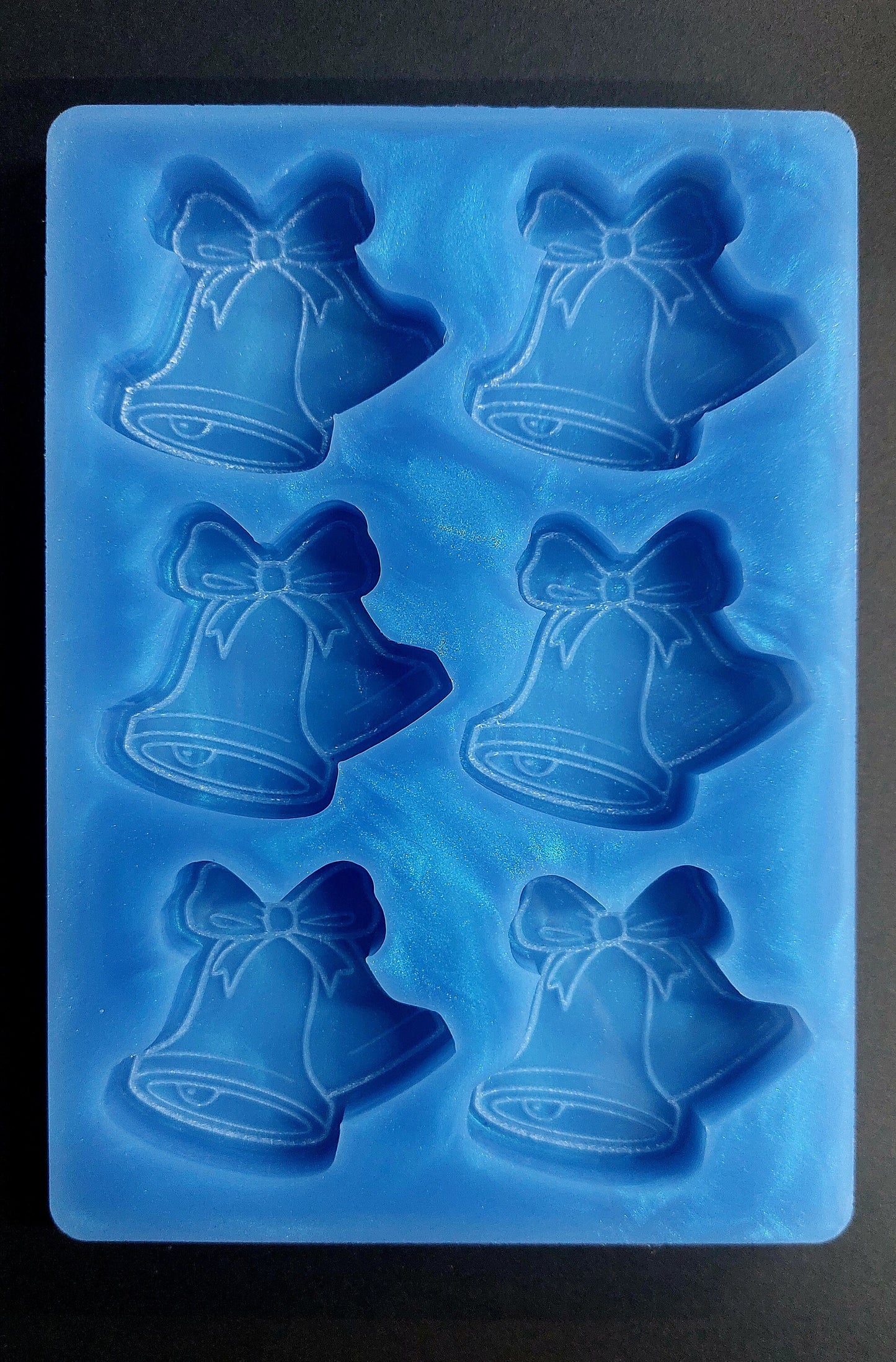 Christmas Bells/wedding bells 6 Cell Silicone Mould for wax melts, resin and more