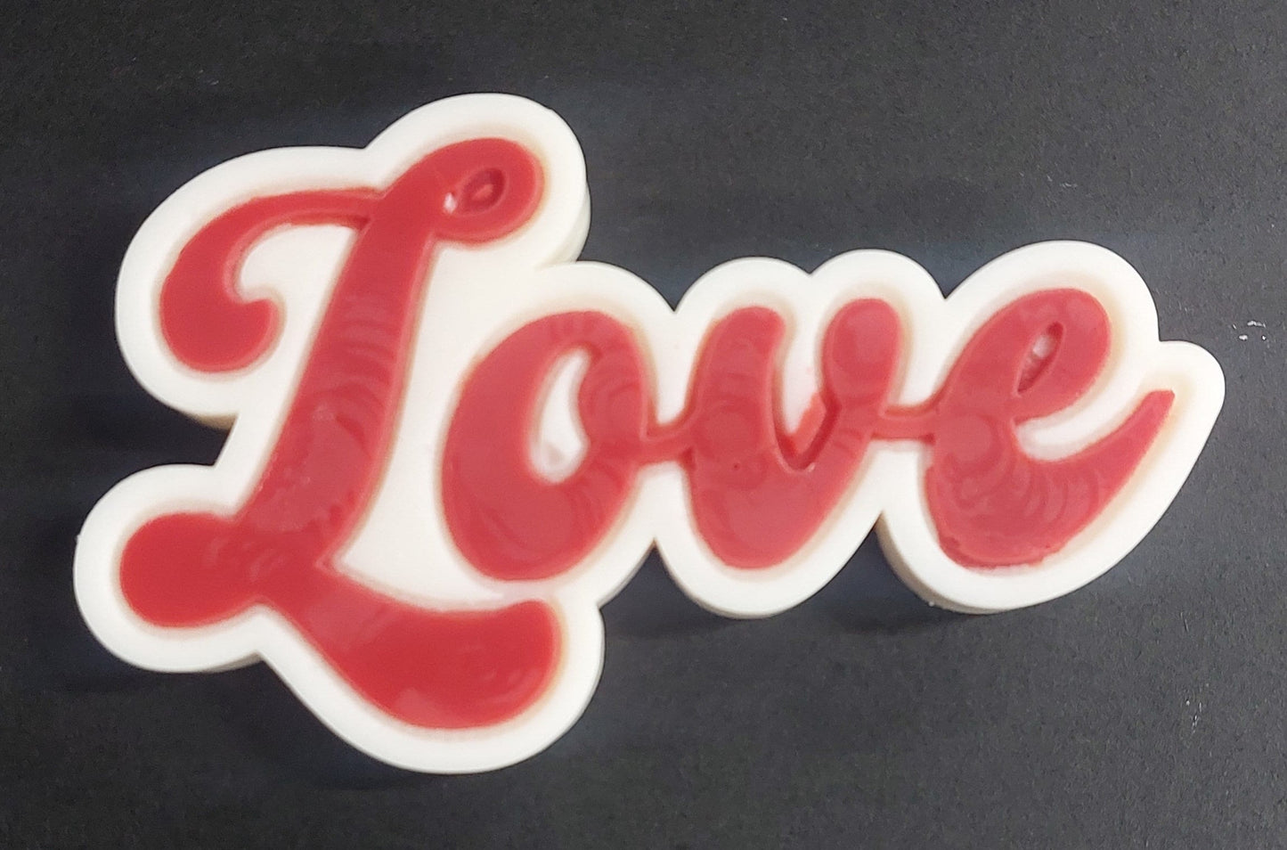 Love Word 2 Cell Silicone Mould for wax, resin, jesmonite, soap etc