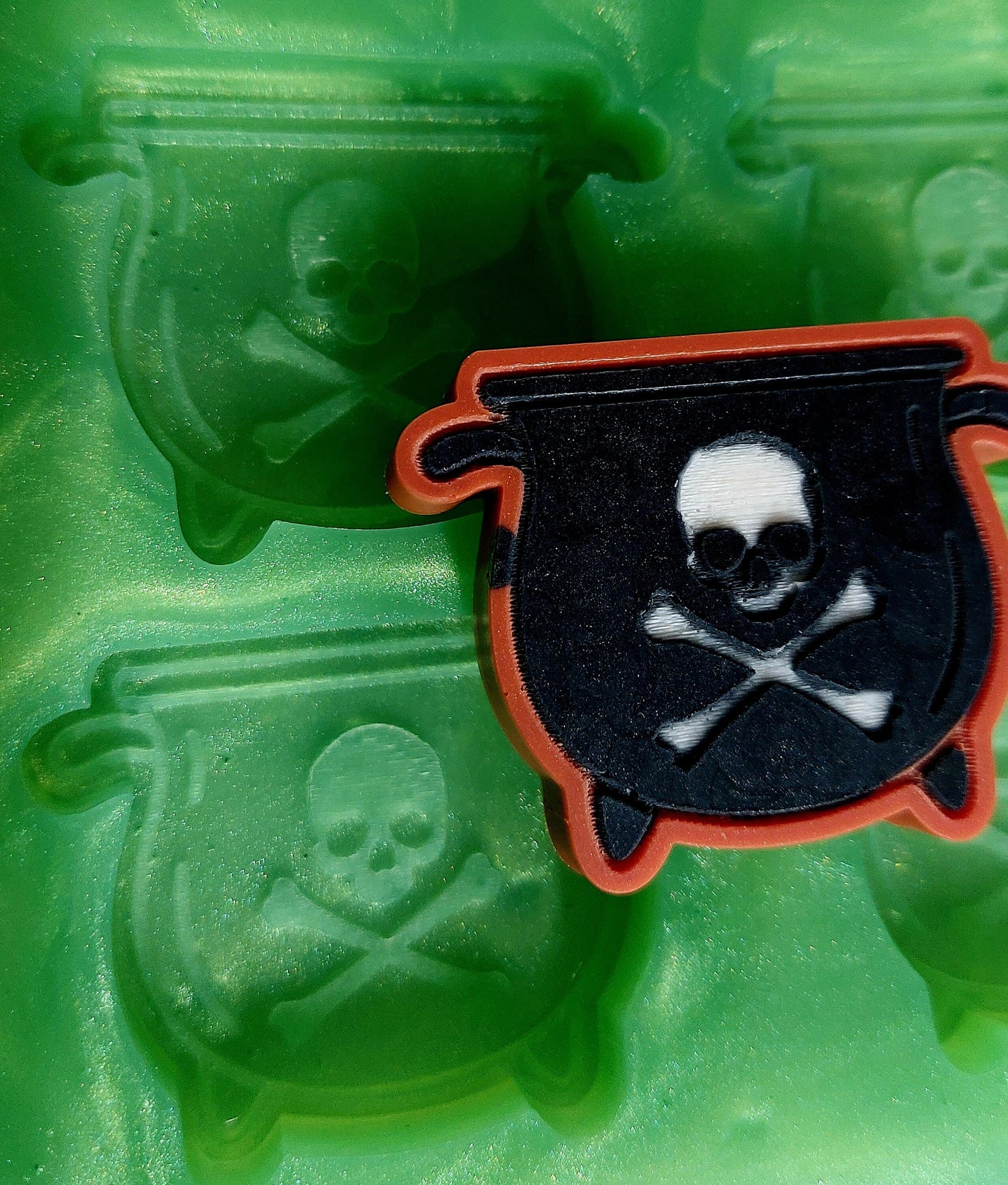 Cauldron 6 Cell Silicone Mould for wax resin soap etc