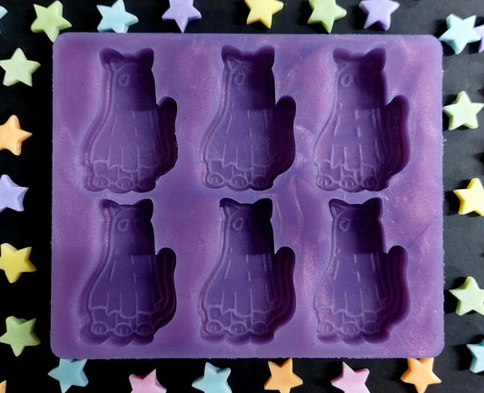 Ghost Cat 6 Cell Silicone Mould for wax, resin and more