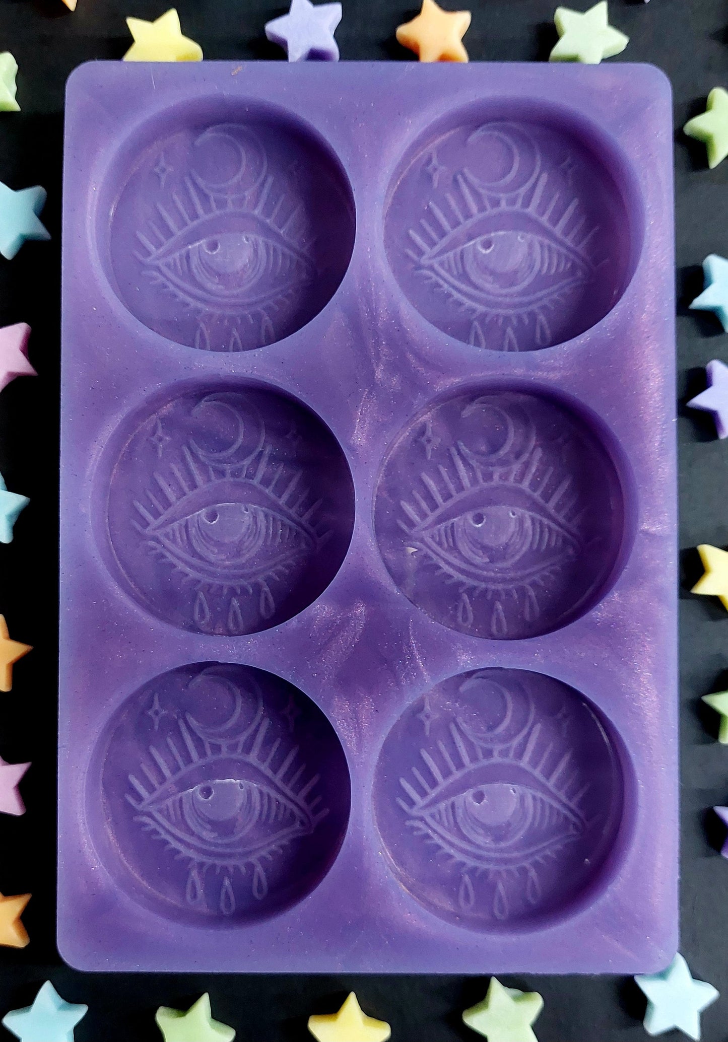Mystic Eye Discs 6 Cell Silicone Mould for wax, resin and more