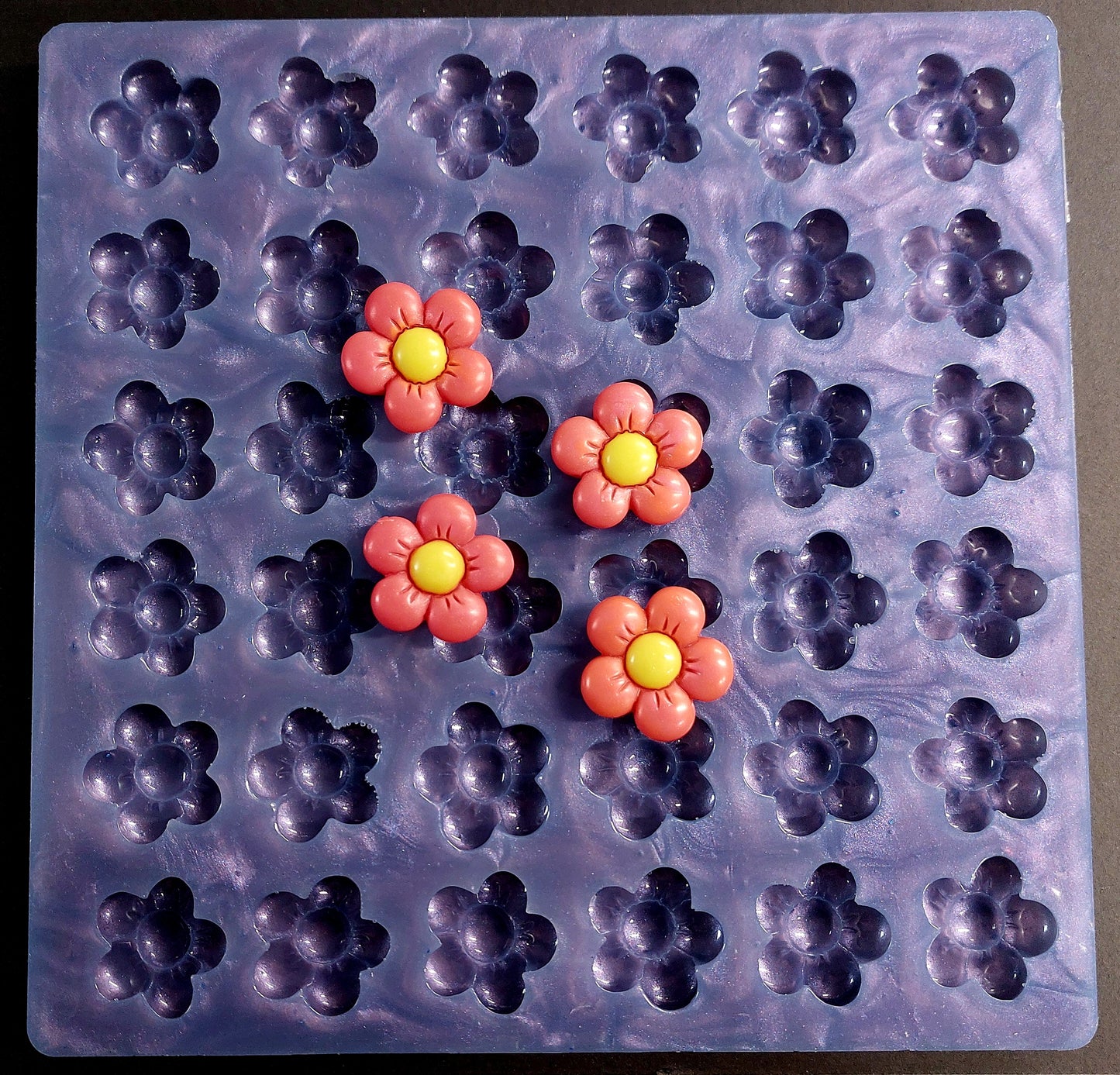 Flower 36 cavity Silicone Mould for wax, resin, soap etc