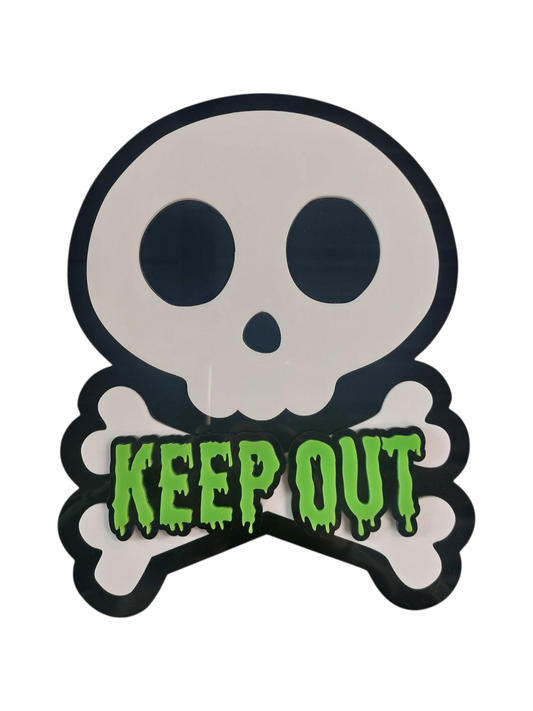 Keep Out Acrylic Sign For Bedroom Door or Wall