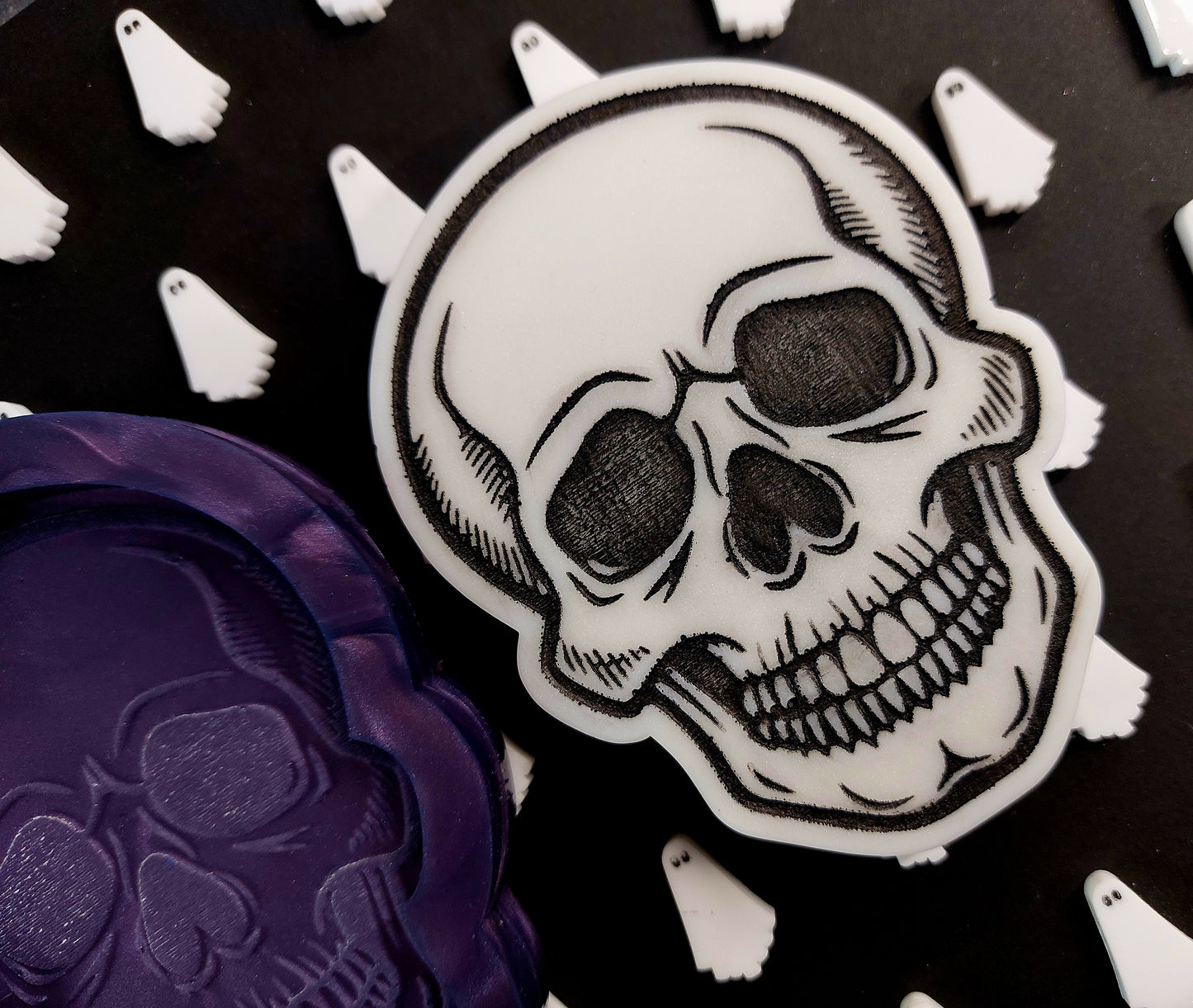 Skull Silicone Mould for wax, resin, jesmonite, soap etc