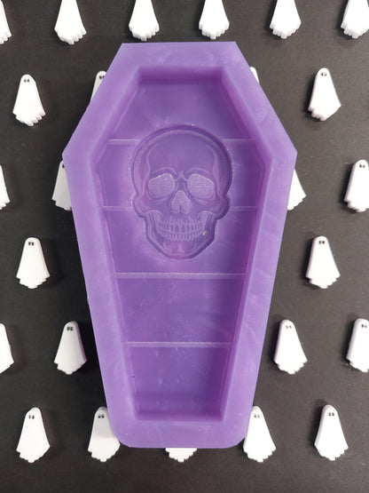 Skull Coffin Snapbar Silicone Mould for wax, resin, jesmonite, soap etc
