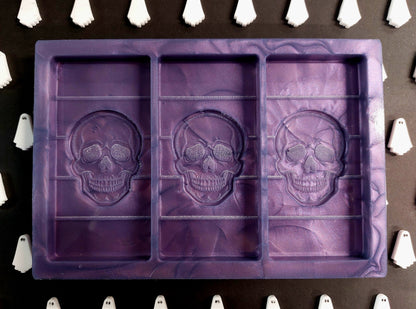 Skull Triple Snapbar Mould Silicone Mould for wax, resin and more