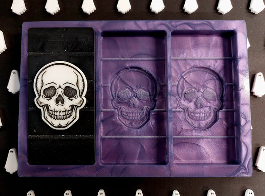 Skull Triple Snapbar Mould Silicone Mould for wax, resin and more