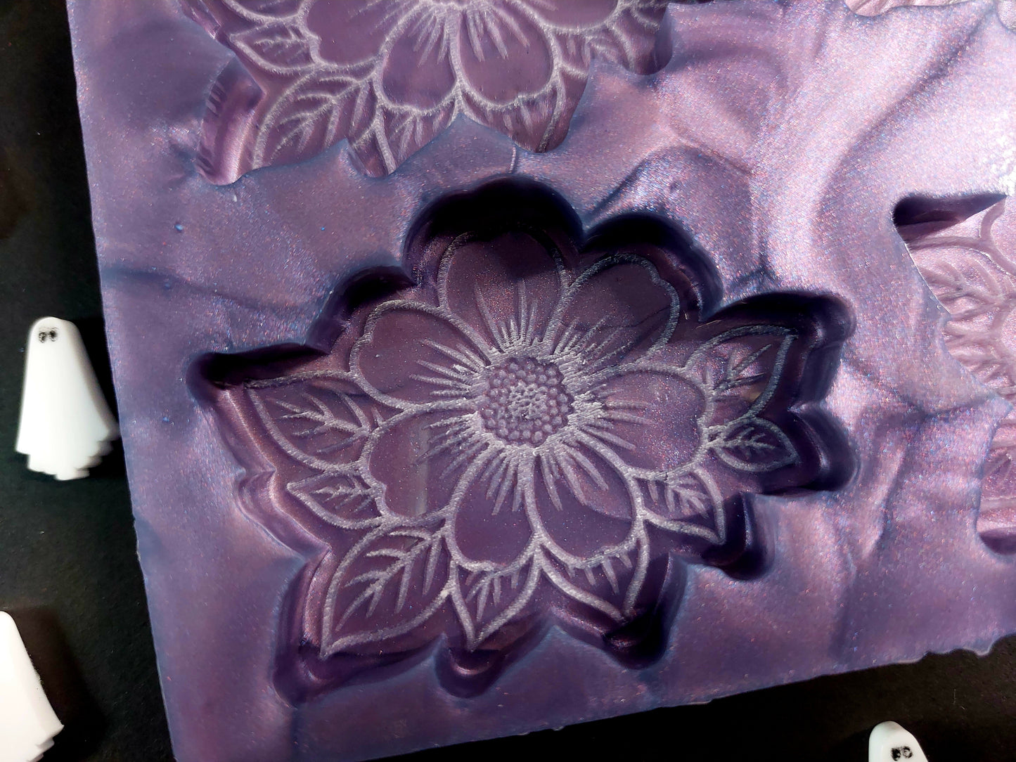 Flower 4 cell Silicone Mould for wax, resin, jesmonite, soap etc