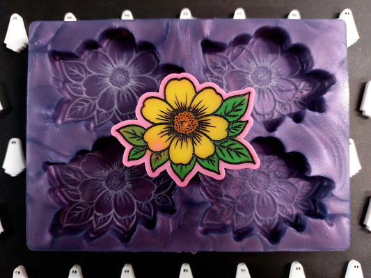 Flower 4 cell Silicone Mould for wax, resin, jesmonite, soap etc
