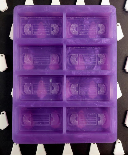 VHS Tape 8 Cell Silicone Mould for wax, resin, soap etc HB size