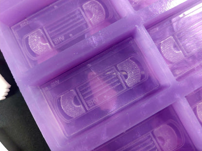 VHS Tape 8 Cell Silicone Mould for wax, resin, soap etc HB size