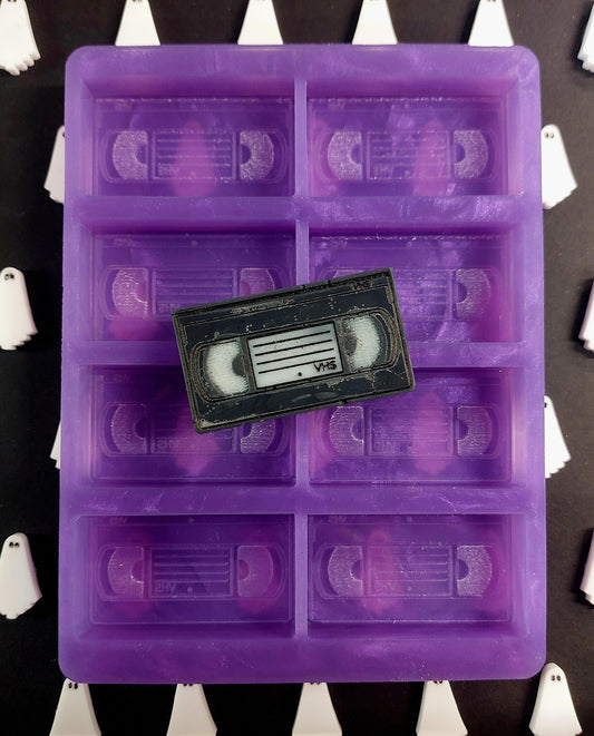 VHS Tape 8 Cell Silicone Mould for wax, resin, soap etc HB size