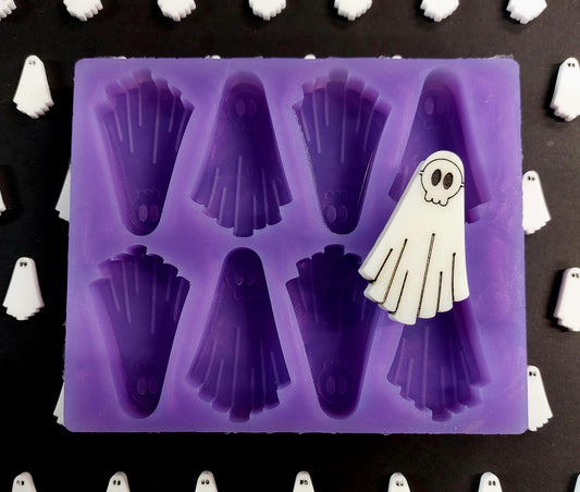 Skeleton Mask Ghost 8 Cell Silicone Mould for wax, resin, soap etc HB size
