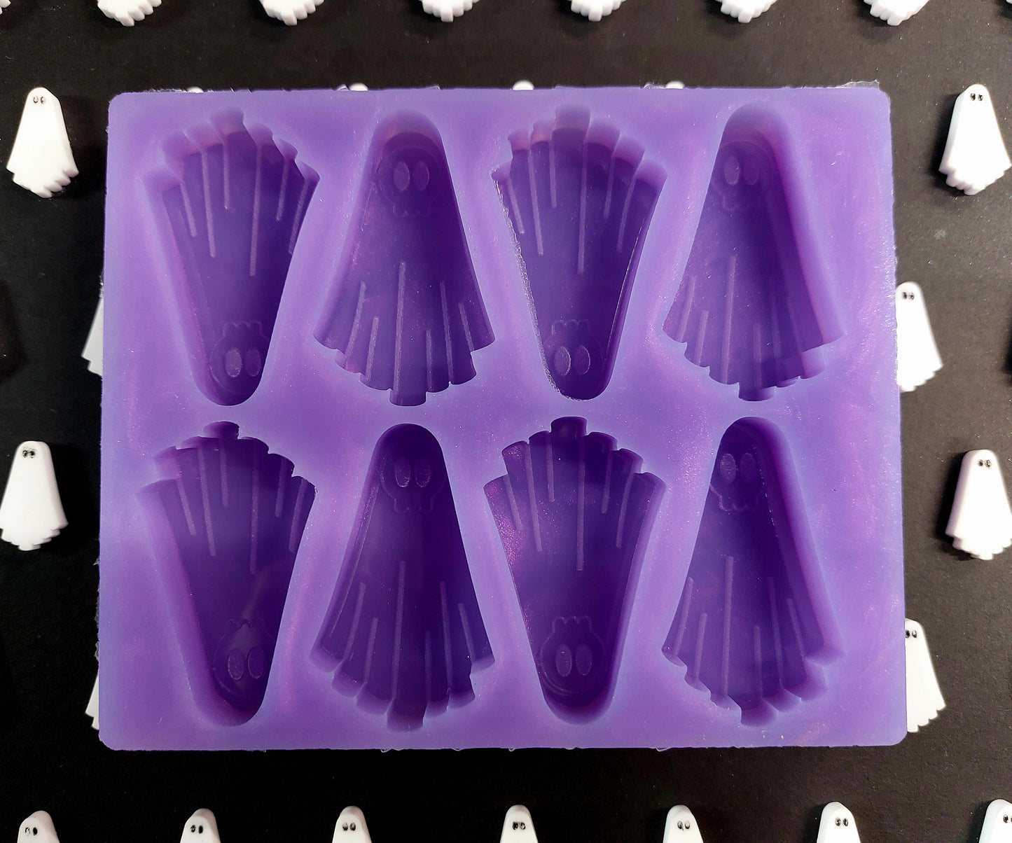Skeleton Mask Ghost 8 Cell Silicone Mould for wax, resin, soap etc HB size