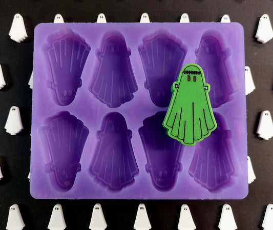 Frankenstein Ghost 8 Cell Silicone Mould for wax, resin, soap etc HB size