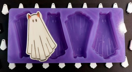 Big Devil Ghost 4 cell Silicone Mould for wax, resin, soap etc